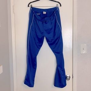 Blue track sweat pants
